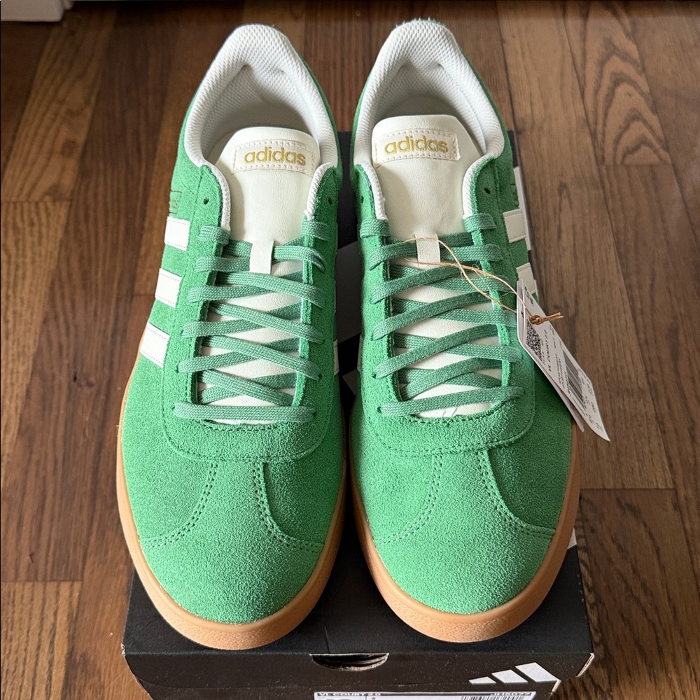 Adidas Men’s VL Court 2.0 Sportwear Preloved Green Size 10 - Picture 2 of 12